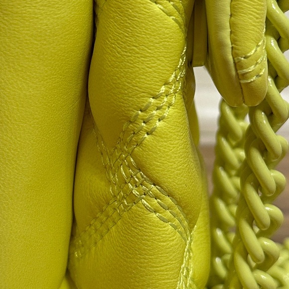 KURT GEIGER LONDON Kensington Drench Mini Leather Shoulder Bag Bright Lemon Neon - Picture 13 of 16